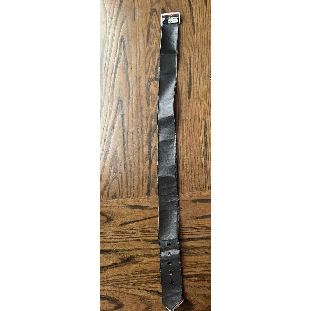 Vintage Karen Alexander Pintuck Ruffle Peplum Floral Viscose BeltedSlit Dress 10 - Picture 9 of 16